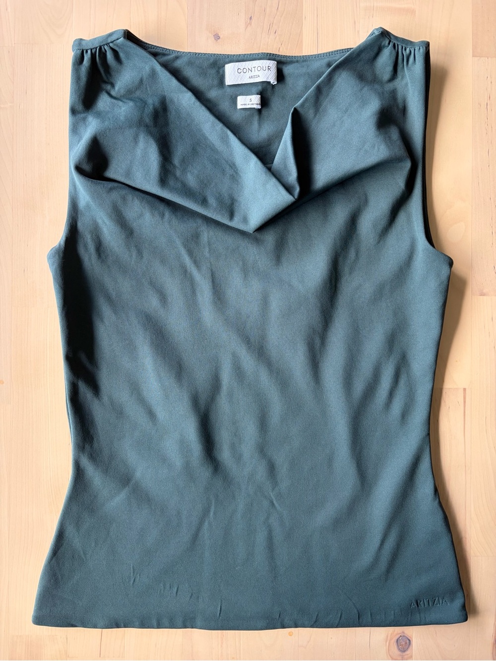 Aritzia “Contour” Cowl Neck Tank Top - Teal Green